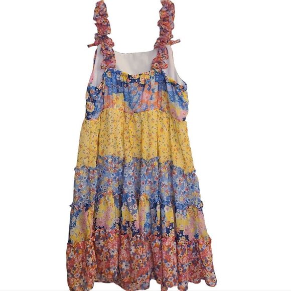 Jona Michelle Dress Tiered Chiffon Fully Lines‎ Size 10 - Picture 11 of 13